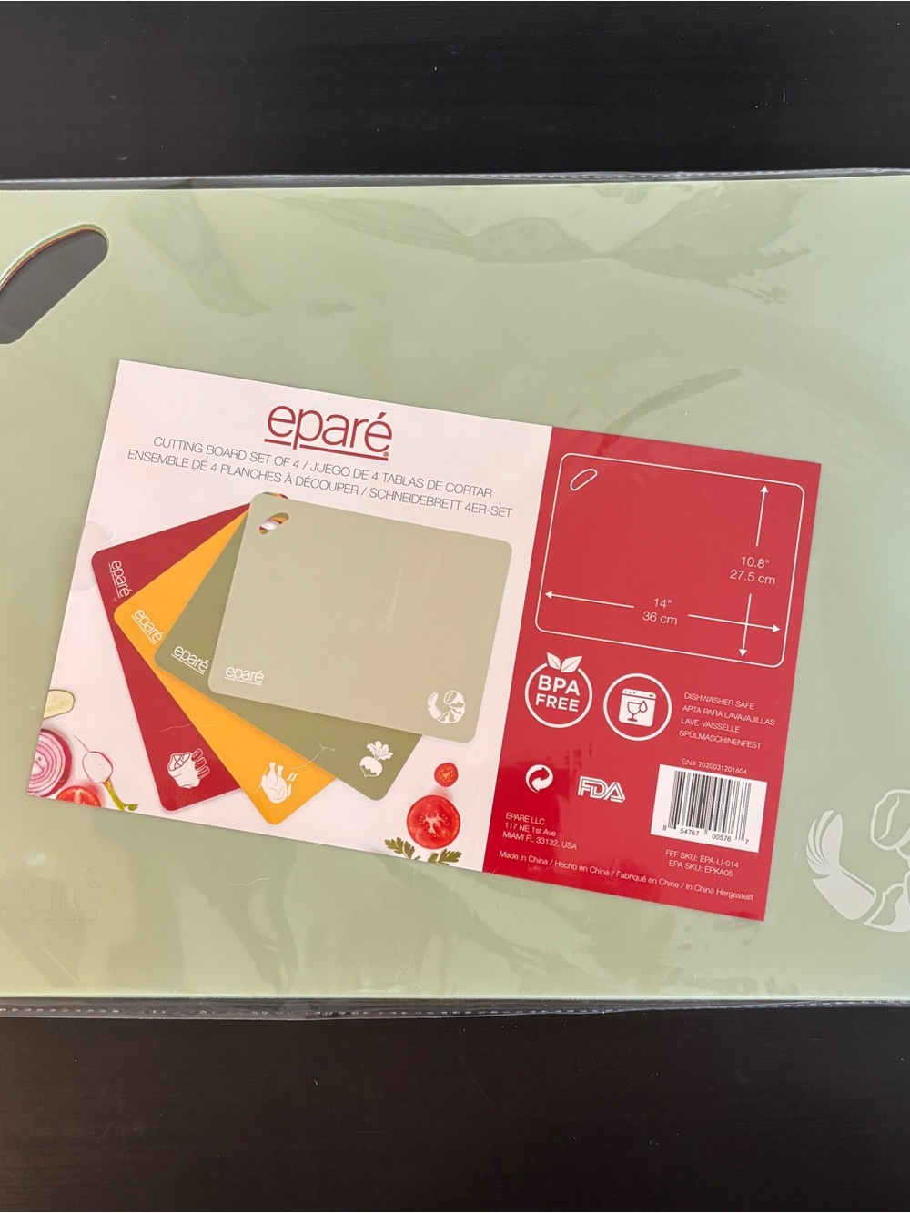 Epare set of 4 cutting boards- multicolored - Picture 2 of 5